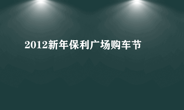 2012新年保利广场购车节