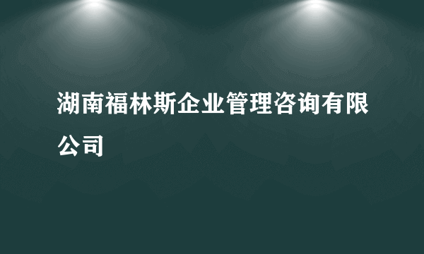湖南福林斯企业管理咨询有限公司