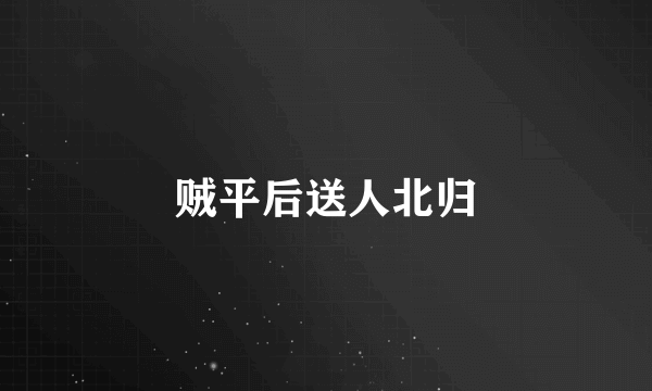 贼平后送人北归