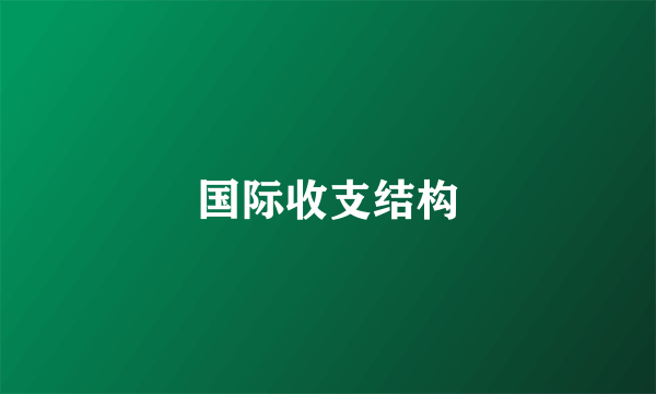 国际收支结构