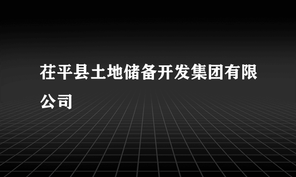 茌平县土地储备开发集团有限公司