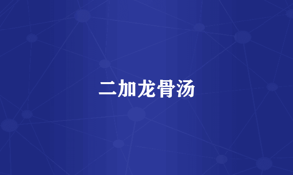 二加龙骨汤