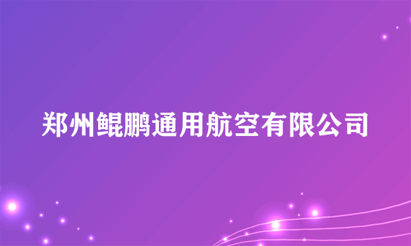 郑州鲲鹏通用航空有限公司