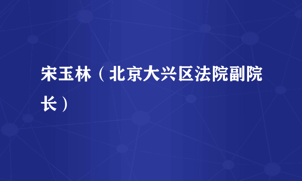 宋玉林（北京大兴区法院副院长）