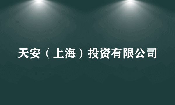 天安（上海）投资有限公司