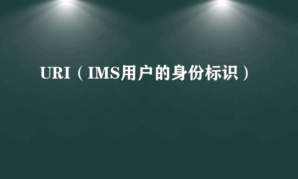 URI（IMS用户的身份标识）
