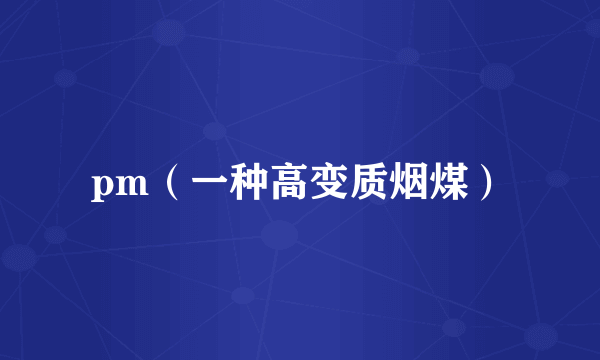 pm（一种高变质烟煤）