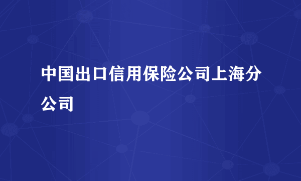 中国出口信用保险公司上海分公司