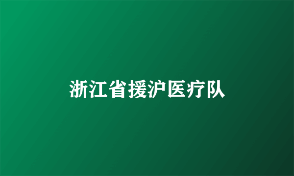 浙江省援沪医疗队