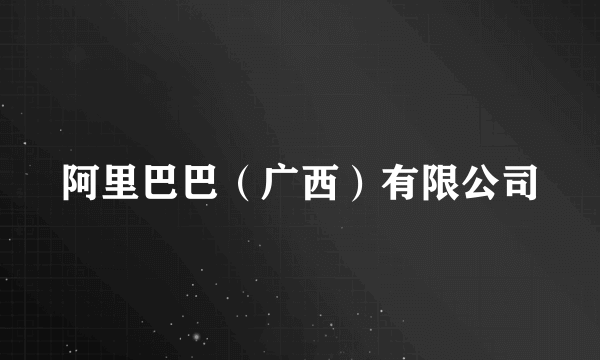阿里巴巴（广西）有限公司