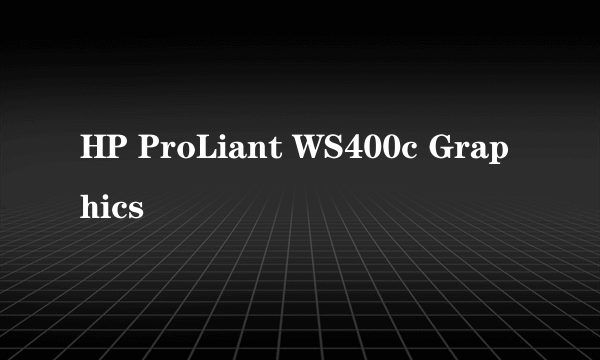 HP ProLiant WS400c Graphics