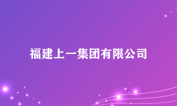 福建上一集团有限公司