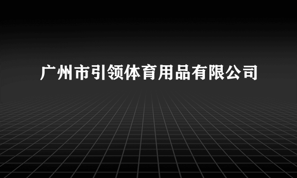 广州市引领体育用品有限公司