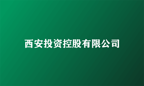 西安投资控股有限公司