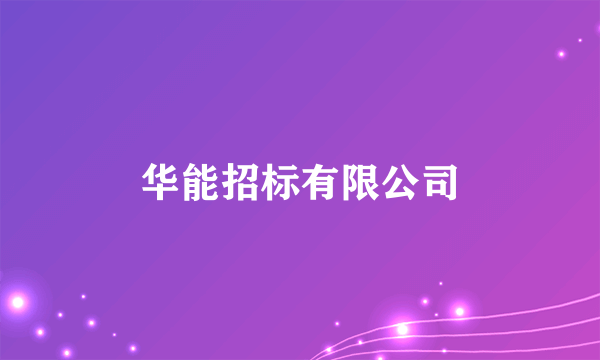 华能招标有限公司