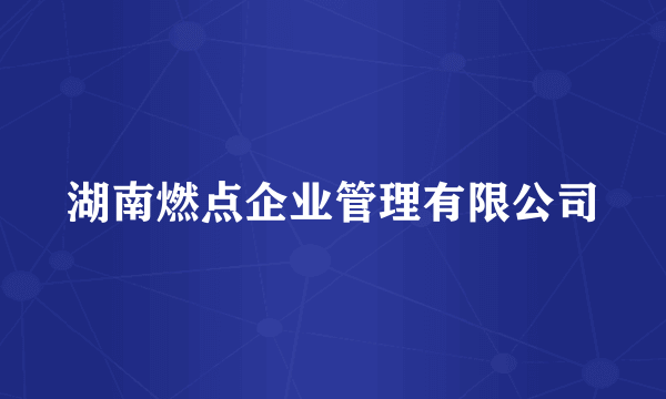 湖南燃点企业管理有限公司