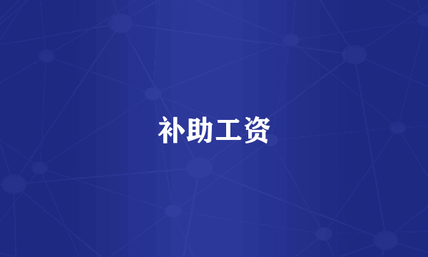 补助工资