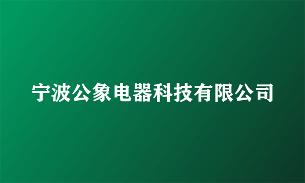 宁波公象电器科技有限公司