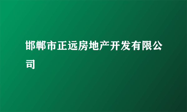 邯郸市正远房地产开发有限公司