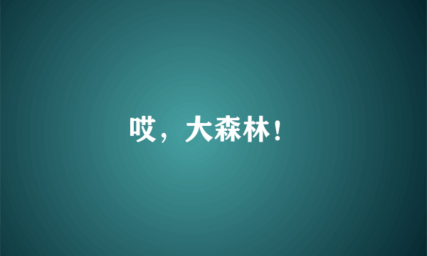 哎，大森林！