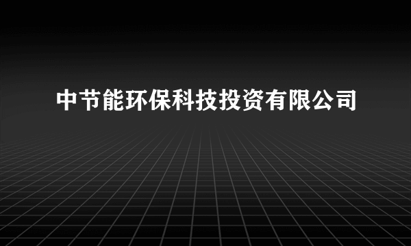 中节能环保科技投资有限公司