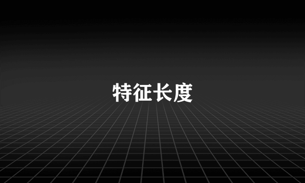 特征长度
