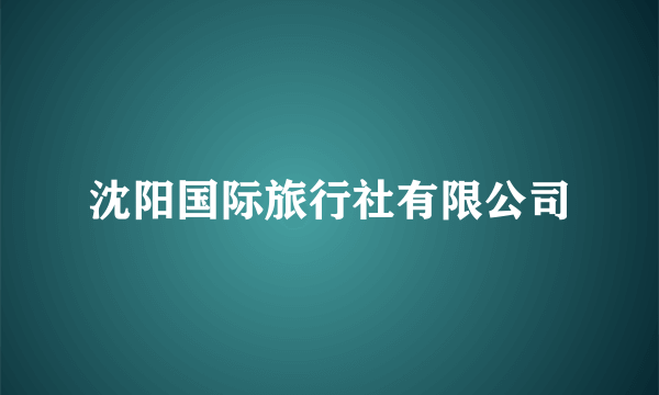 沈阳国际旅行社有限公司