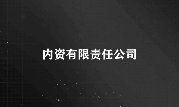 内资有限责任公司