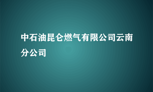 中石油昆仑燃气有限公司云南分公司