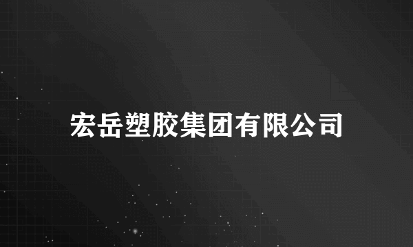 宏岳塑胶集团有限公司