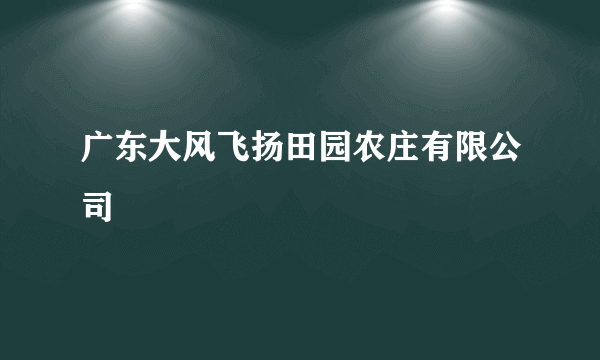 广东大风飞扬田园农庄有限公司
