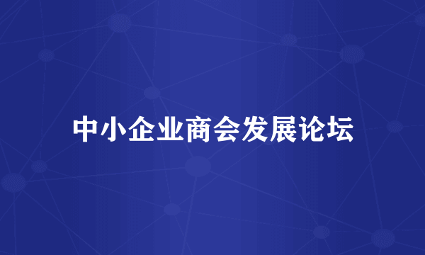 中小企业商会发展论坛