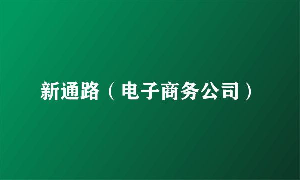 新通路（电子商务公司）