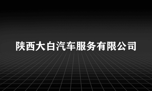 陕西大白汽车服务有限公司