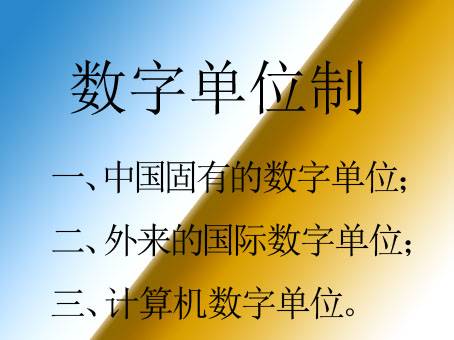 数字单位制