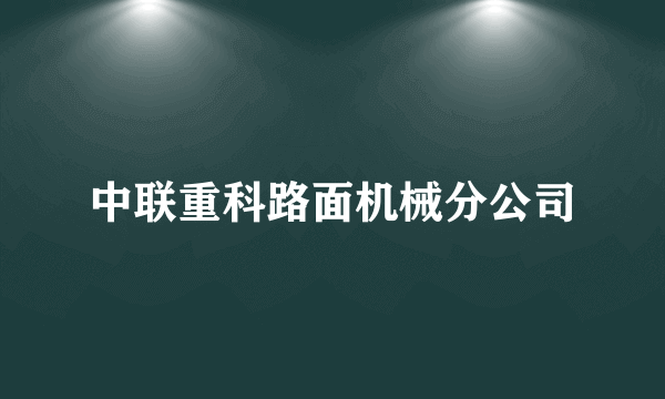 中联重科路面机械分公司
