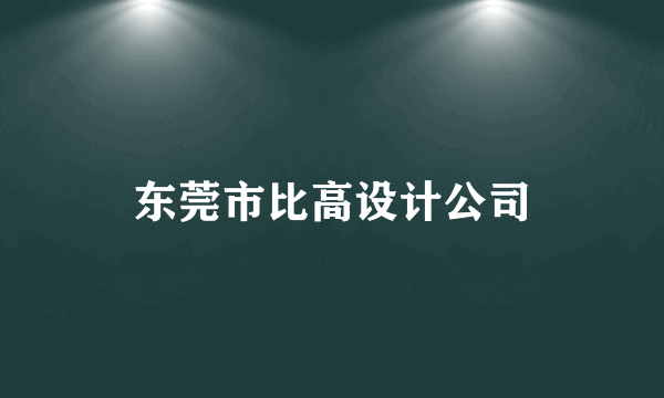 东莞市比高设计公司