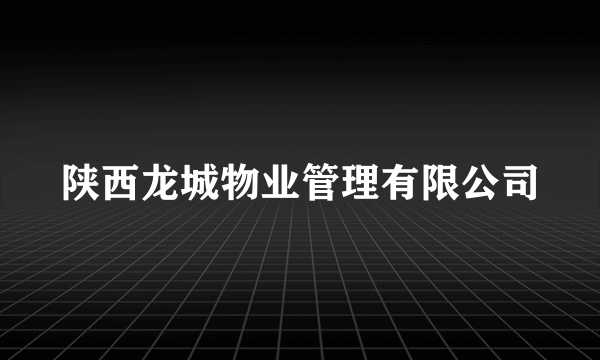 陕西龙城物业管理有限公司