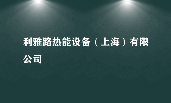 利雅路热能设备（上海）有限公司