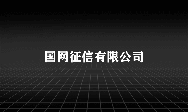 国网征信有限公司