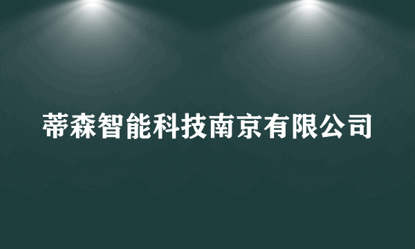 蒂森智能科技南京有限公司
