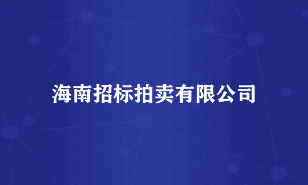海南招标拍卖有限公司