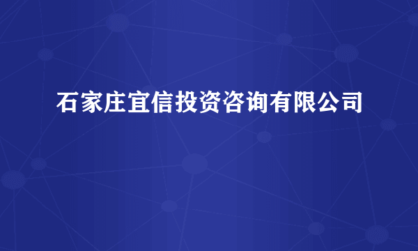 石家庄宜信投资咨询有限公司