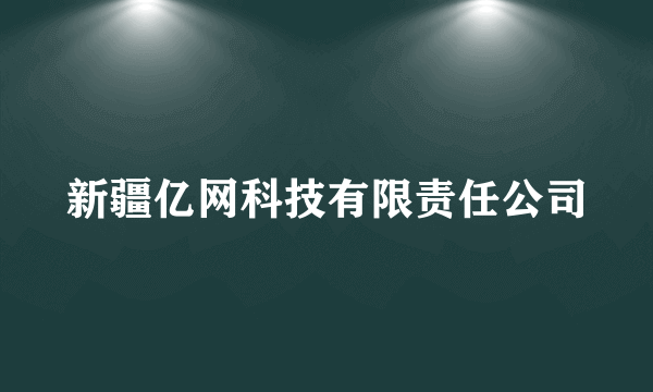 新疆亿网科技有限责任公司