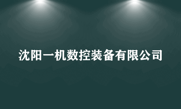 沈阳一机数控装备有限公司