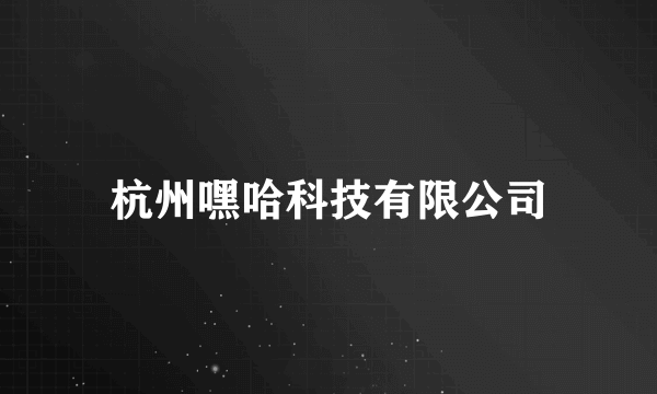杭州嘿哈科技有限公司