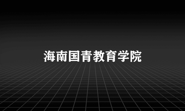 海南国青教育学院