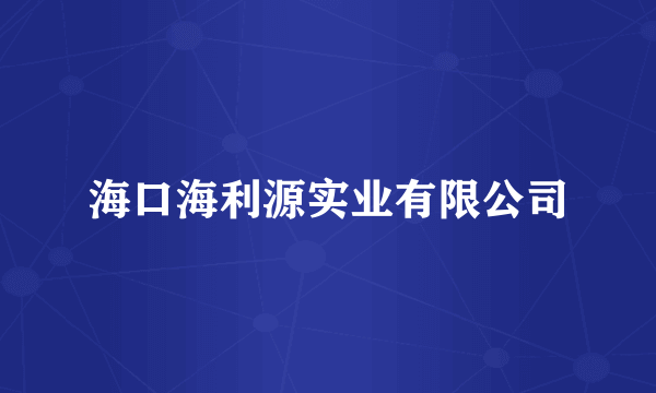 海口海利源实业有限公司
