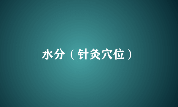 水分（针灸穴位）