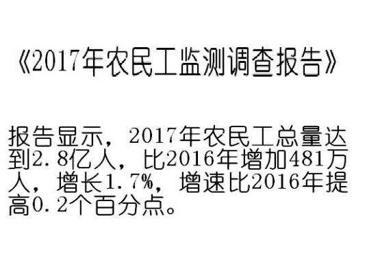 2017年农民工监测调查报告